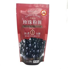 WuFuYuan Boba Black Tapioca Pearl Bubble Tea Quick Cook 8.8 Oz.