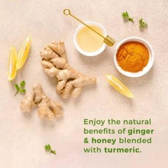 Prince Of Peace Instant Ginger Honey Crystals w/ Turmeric, 25 Sachets Honey Tea