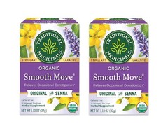Traditional Medicinals, Organic Smooth Move, Laxative Tea Bags, 16 Ct Pack of 2