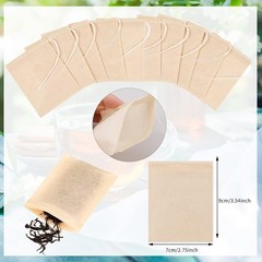 Empty Tea Bags – 300 Pcs Disposable Drawstring Unbleached Filter Bags for Loose