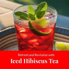 Dried Hibiscus Flower Tea,Hibiscus Tea Blend for Iced Tea,Agua de Jamaica 75bags