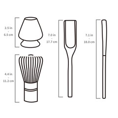 TEANAGOO MA-01 Japanese Matcha Ceremony Accessory, Matcha Whisk (Chasen), Tra…