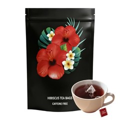 PiPi Tea Organic Hibiscus Tea Bags – Caffeine Free Herbal Tea Rich in Antioxi…