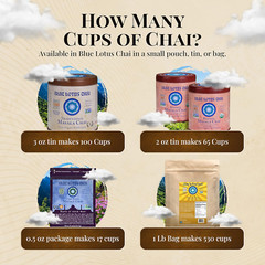 Blue Lotus Chai Tea – Traditional Masala Chai – Makes 100 Cups – 3 Ounce Masala