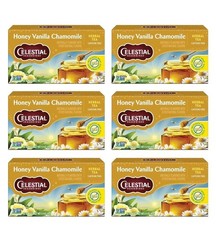 6 Pack Celestial Seasonings Herbal Tea Honey Vanilla Chamomile 20 Count ea 02/27