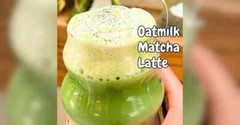 Karma Kitchen Japanese Barista-Style Honey Lavender Matcha Latte w/ Oat Milk
