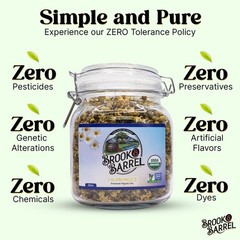 Brook & Barrel USDA Organic Chamomile Loose Leaf Tea 1.6 lbs Premium Glass Jar