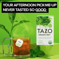 TAZO Organic Zen Green Tea Caffeinated w/ Refreshing Lemongrass & Spearmint 16ct