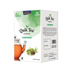 QuikTea Cardamom Tea Bags – 72 Count – Premium Assam 1 (Pack of 72)
