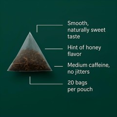 🔥PiPi Tea Organic Oolong Tea Bags, 20 Tea Bags – Natural Cortisol & Calming Tea