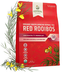 Red Rooibos Tea Bags USDA Certified South African Organic Herbal Tea, Naturally