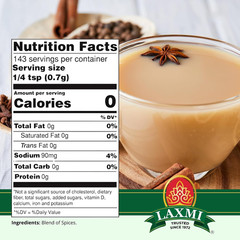 Laxmi Natural Tea Masala – Traditional Indian Tea Masala – 3.5Oz (100G)