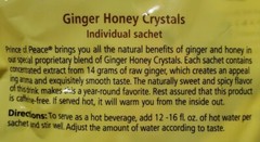 Prince of Peace Original Ginger Honey Crystals Tea 19oz/540g 30 Sachets (Pack 1)