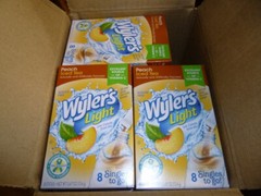 Wyler’s Light Peach Iced Tea 96 Singles To Go Packets 12 Boxes Of 8 Singles Each