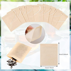 Empty Tea Bags – 300 Pcs Disposable Drawstring Unbleached Filter Bags for Loose