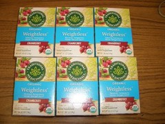 6 Boxes Traditional Medicinals Tea,Organic Weightless w/ Cranberry 16 Bags in ea