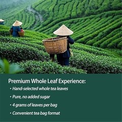 2PACK PiPi Tea Organic Oolong Tea Bags- Whole Leaf,20 Bags(4g Each) Pure Natural