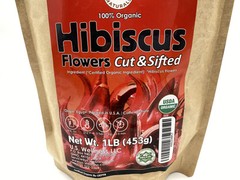 Hibiscus Tea 1LB (16Oz) 100% CERTIFIED Organic Hibiscus Flowers Herbal Tea