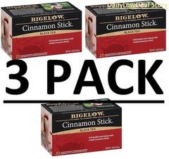 3 PACK – Bigelow Tea Cinnamon Stick Black Tea 20 Bag (Total 60)