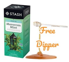 2 PACK MOROCCAN MINT TEA 30 Bags Non-GMO Kosher CAFFEINE FREE STASH
