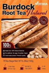 75 Count Burdock Root Tea Bags Natural Detox, Liver Support, Digestion Aid