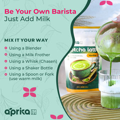 AprikaLife Matcha Latte Mix with Vanilla, Ceremonial, 6.8 oz