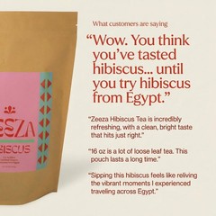 Hibiscus Tea, 1LB, Organic Flowers from Egypt – Cut & 16 Ounce