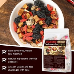 Ginseng Five Treasure Tea Boost Energy Stamina Physica Well Being 5g Per Pack