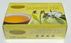 Green Fresh 100-Count Jasmine Tea Bags 100% Natural Handpicked from Fujiang 7oz