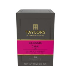Classic Chai Tea Bags – Warming Black Tea with Cardamom & Cinnamon, 20 Count