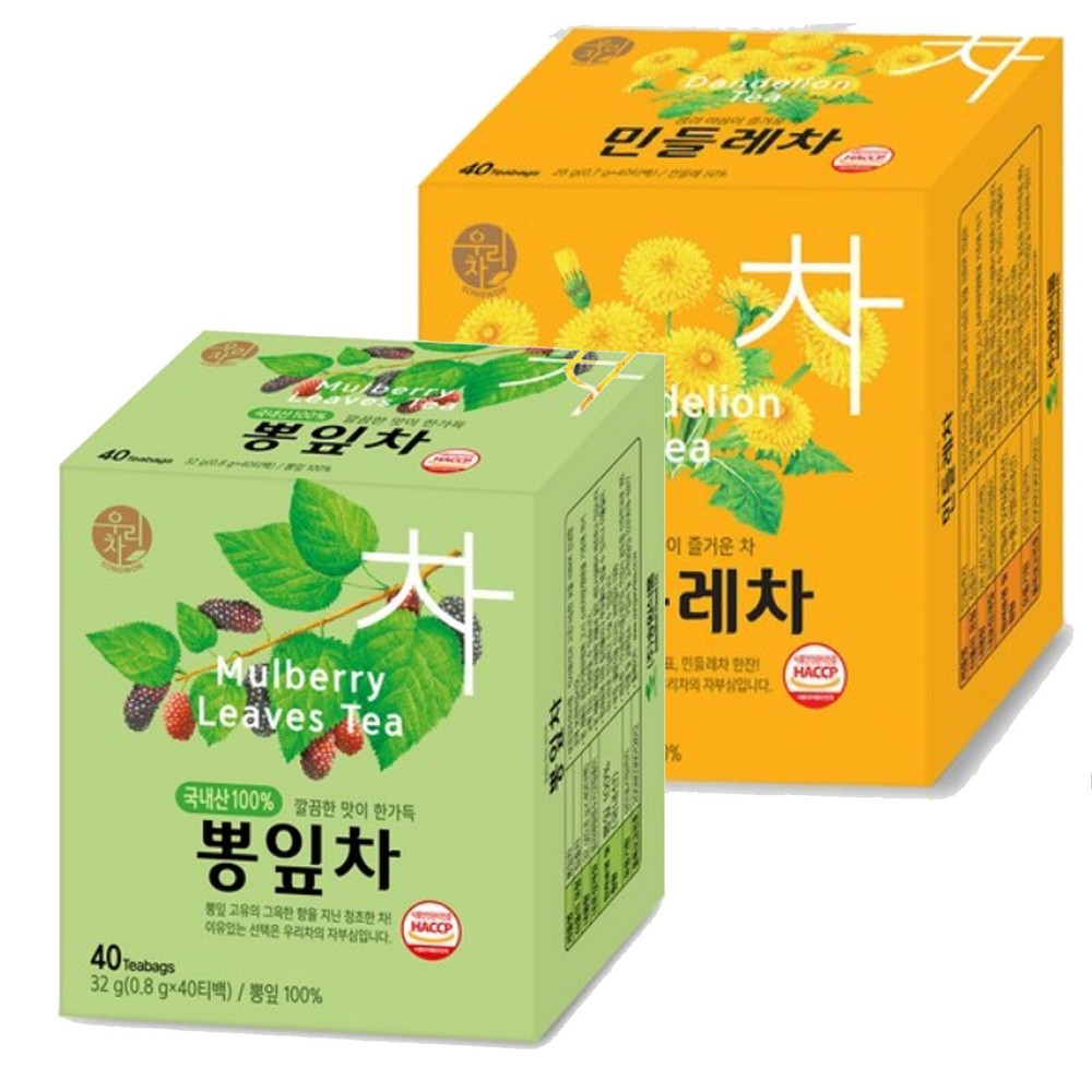 Korean Songwon Mulberry Leaves + Dandelion Tea 80 Tea bag Free Shipping wt track