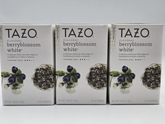 Three (3) Boxes TAZO Berryblossom White Tea Discontinued 60 Teabags BB 06/21