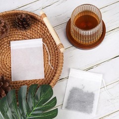 Empty Teabags Loose Teas Herb Disposable Drawstring Flip Tea Bags Filters 100Pcs