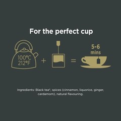 Classic Chai Black Tea Bags – Spiced, Aromatic & Carbon Neutral, 20 Count